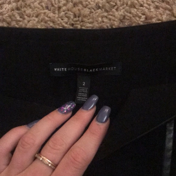 White House black market black with faux leather - Picture 4 of 4